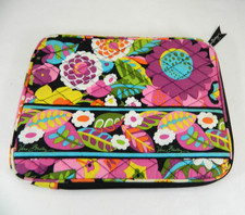 Vera Bradley Va Va Bloom E-Reader Tech Tablet Manica Trapuntata Floreale Cotone Zip