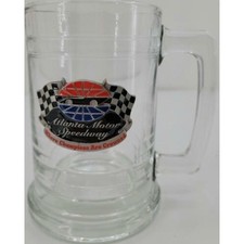 Tazza birra vetro distintivo peltro Atlanta Motor Speedway