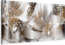 Quadro Astratto 120X40 Cm 1 Pezzo Stampa Su Tela XXL Immagini Moderni Murale Fot