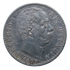 2 Lire 1897 II tipo - Roma - Umberto I - Regno d'Italia - qBB/BB