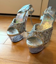 Piattaforma glitter argento