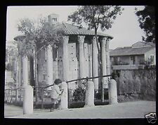 Glass Magic Lantern Slide VESTAL VIRGINS TEMPLE ROME C1910 ITALY ROMA ROMAN L86