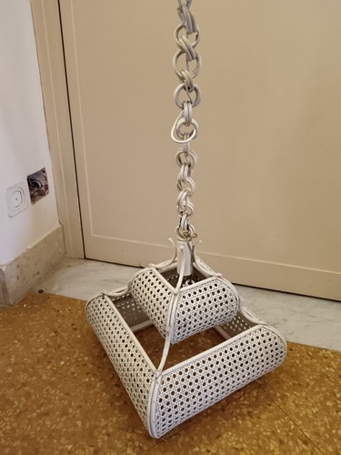 Lampadario vintage paglia - lampadario,