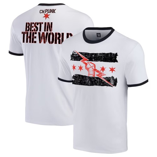Maglietta wwe white black - maglietta, white/black