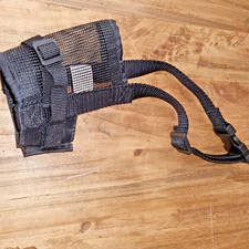 Museruola per Cani Regolabile Rete Traspirante Nylon Nero Camon Taglia M