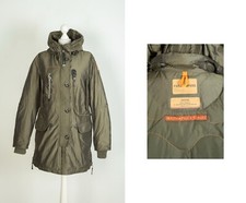Giacca parka invernale donna Parajumpers Alaska oliva con cappuccio taglia M