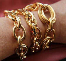 Bracciale o collana donna in Bronzo italiano placcato oro giallo bianco anticato