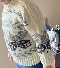 Maglione di lana Grezza etnic da uomo Donna fatto a mano Taglia XL Circa Sci