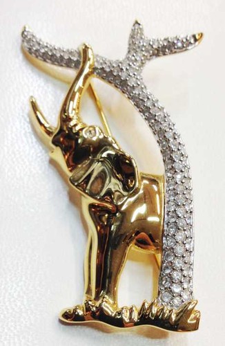 Swarovski spilla con - spilla, elefante