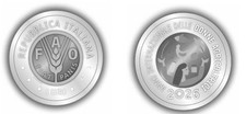 Moneta Argento 5 € FAO 2026