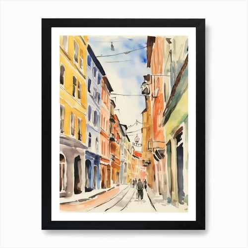 Torino italia acquerello - italia,