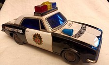 Nomura Vintage '60 Tin Litho "Police Car", batteria, 28 cm, made in Japan