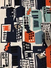 Tessuto tela Ikea di SVEZIA Nina Jobs città moderna GITTE 3+ YRDS tappezzeria arte