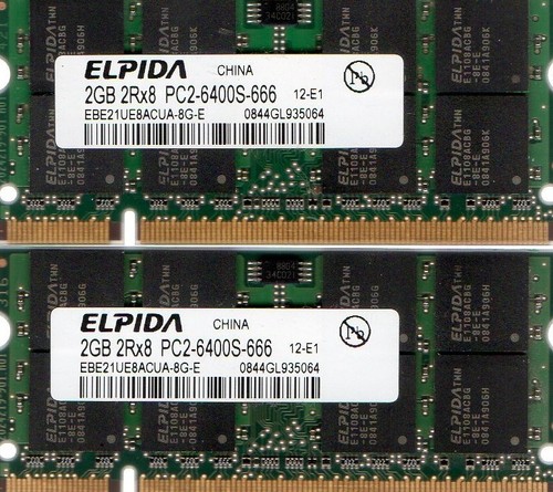 Kit 4gb 2gb - 4gb, toshiba