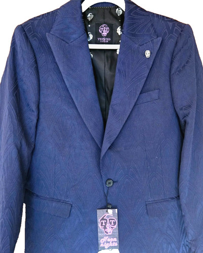 Blazer jacquard blu - , nuovo