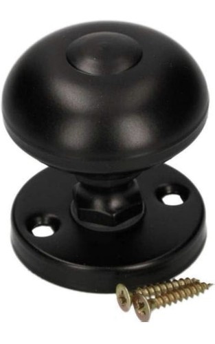 Pomello per porta rotondo nero