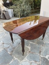 Tavolo Antico A Sei Piedi Allungabile Carlo X In Mogano