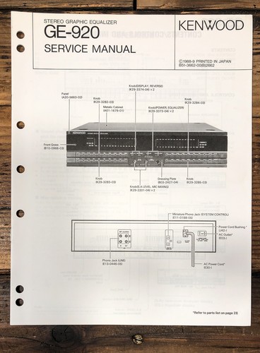 Kenwood 920 equalizzatore - kenwood, ge-920