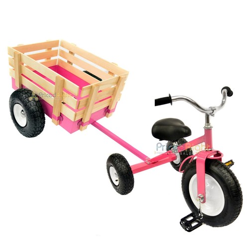Triciclo rosa con carro - triciclo, set