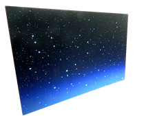 Pannello Luminoso Cielo Stellato Cm40x60x2,5 Effetto Stelle Fibra Ottica Presepe