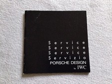 Libretto Booklet Service Porsche Design by IWC A00365/09.94/10