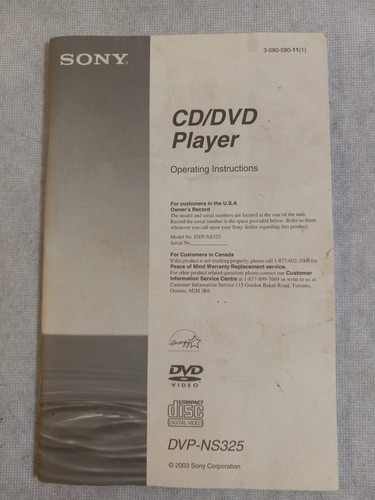 Lettore dvd sony dvp ns325 - cd/dvd, dvp-ns325