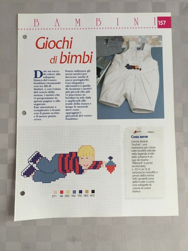 Schema punto croce bambini - schema,