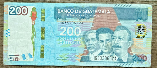 Guatemala raro 200 quetzales - raro,