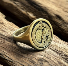 Anello Sigillo Serpente