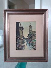 Quadro Franz Roesler 1845-1907 Roma Sparita n. 25 Vicolo Del Campanile di Borgo 