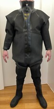 TUTA IN NEOPRENE FRATELLI MILAN NERO TAGLIA 45 CON CERNIERA XXXL TOTAL BODY SUIT