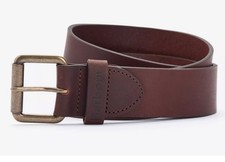 Cintura Barbour in pelle opaca, marrone taglia M 34 - 39 RRP 37. 95