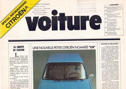 Brochure citroën 2cv dyane - brochure,