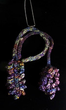 COLLANA CIONDOLO FIORE TESSUTO