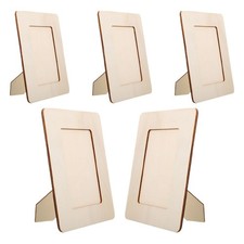  5 cornici in legno grezzo per