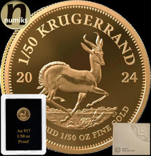 KRUGERRAND KRUGERRAND Sudafrica 2024 - 1/50 oz ORO con certificato di autenticità