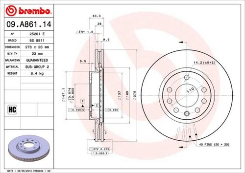 Coppia dischi freno brembo - coppia,