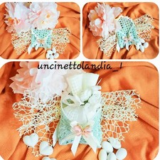 Portaconfetti bomboniera uncinetto a mano