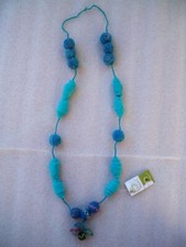 COLLANA LANA COTTA LUNGA ETNICO NEPAL 