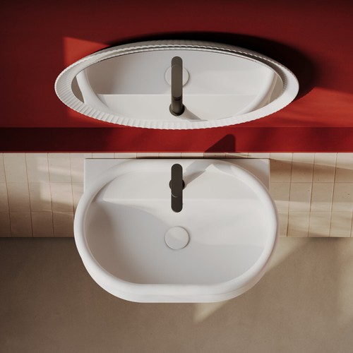 Lavandino lavabo sospeso ovale - lavandino,
