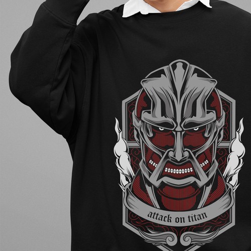 Felpa attack titan - titan, maglione