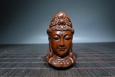 Statuina in legno intagliata a