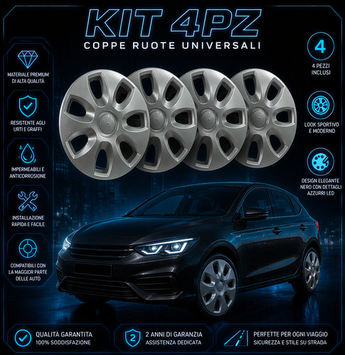 Kit 4pz copricerchi universali - 4pz,