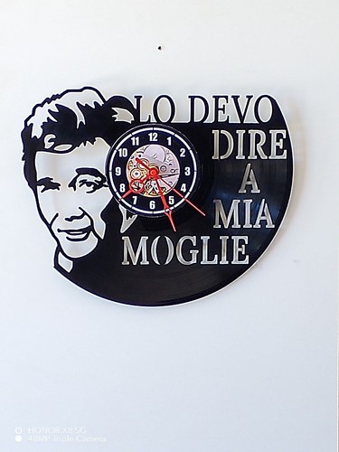 Orologio vinile tenente - orologio, vinile.
