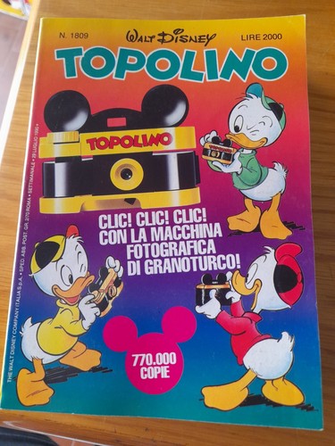 Topolino numero 1809 walt - topolino, 1809...walt