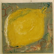 MIMMO NOBILE 36 X 36 LIMONE QUADRO MATERICO no Schifano no Angeli