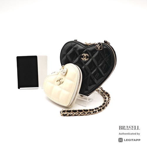 Chanel pochette cuore pelle - pochette, in