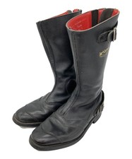 Stivali moto da corsa in pelle Lewis / neri / taglia 7