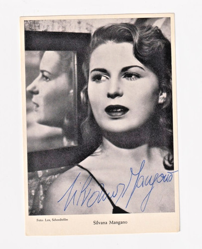 Silvana mangano cartolina - silvana,
