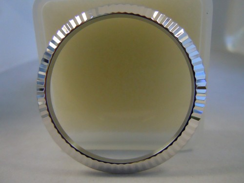Lunetta scanalata oro - , bianco